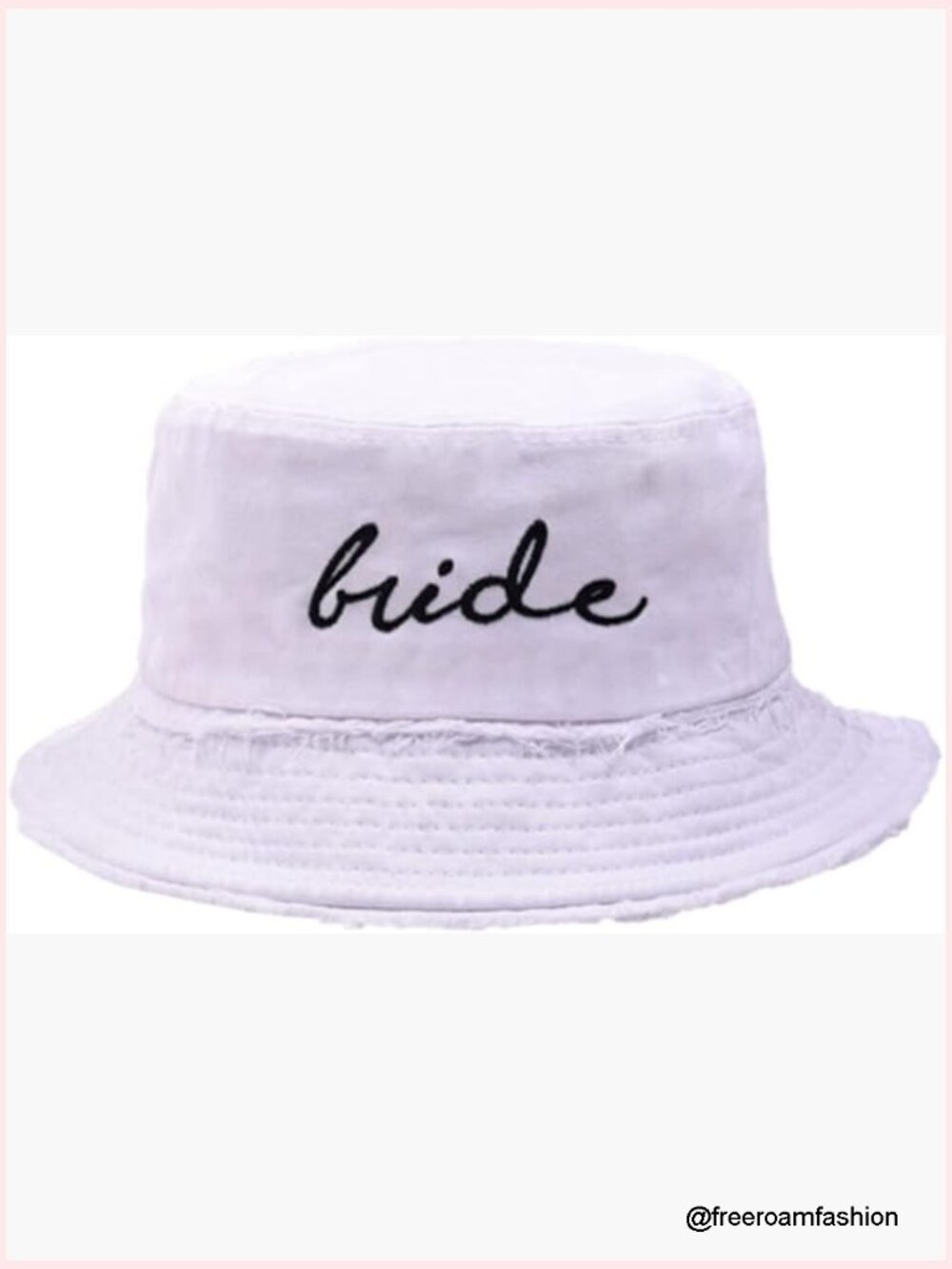 Bridal Squad Bucket Hat Embroidered Distressed Sun Hat Bachelorette Party